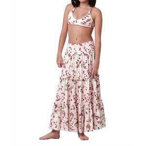 NEW SUBMARINE girl's just flow skirt in fresia red